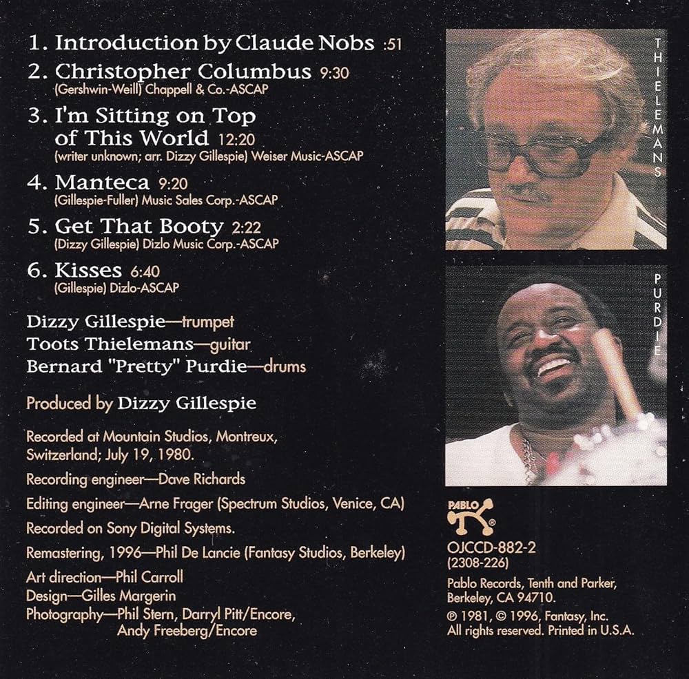 GILLESPIE,DIZZY - Dizzy Gillespie - Digital at Montreux 1980
